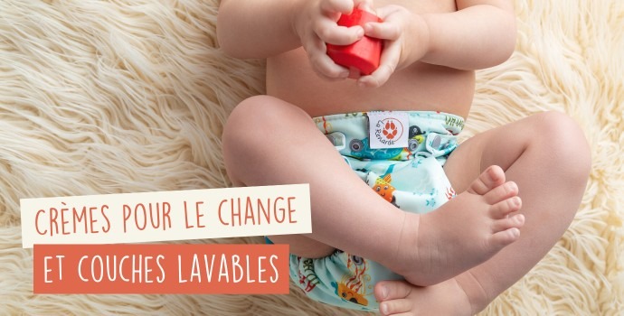 Crèmes pour le change et couches lavables 