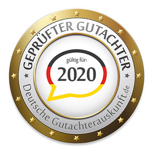 Siegel geprüfter Gutachter 2020