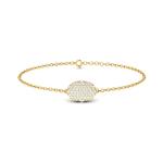 Glitrende Oval Pave Cocktail Armbånd