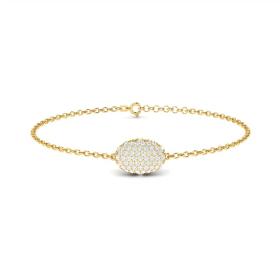 Glitrende Oval Pave Cocktail Armbånd