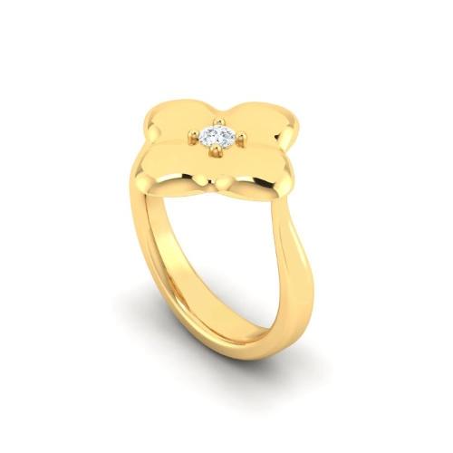 Solitaire Bone Ring Minimalistisk Eleganse