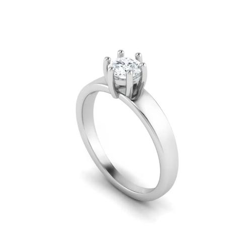 Tidløs Solitaire Diamant Forlovelsesring